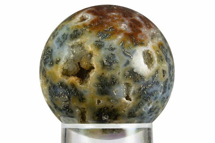 Colorful Polished Marcasite Agate Sphere - Indonesia #330225